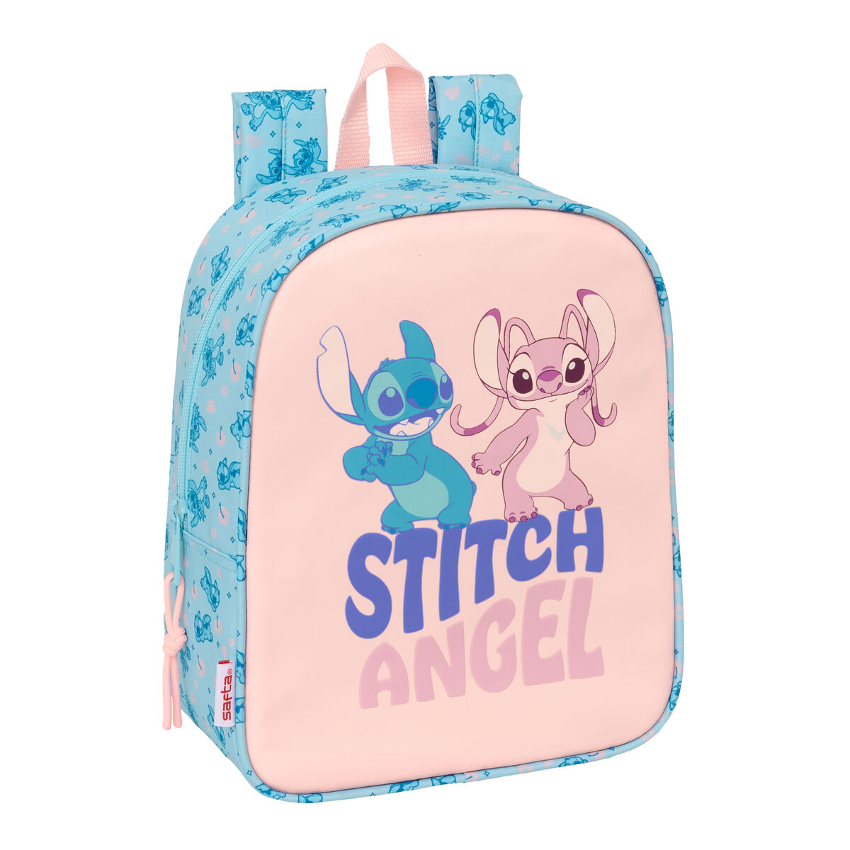 School Bag Lilo & Stitch Ohana Pink Light Blue 22 x 27 x 10 cm School Bag Lilo & Stitch Ohana Pink Light Blue 22 x 27 x 10 cm