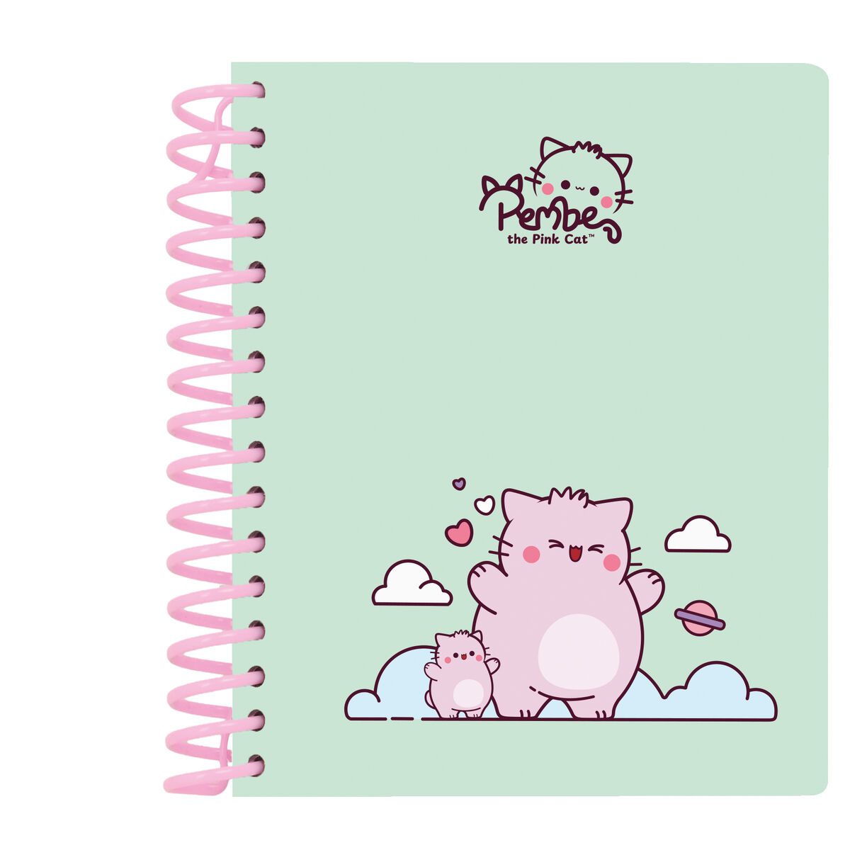 Notebook Pembe The pink cat Multicolour