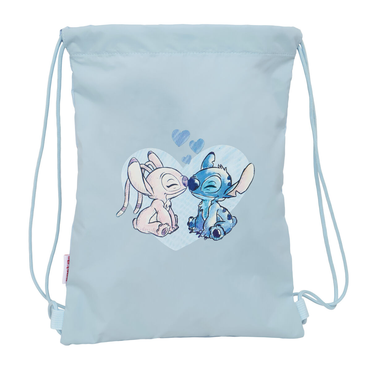 Backpack with Strings Lilo & Stitch Blue 26 x 34 x 1 cm