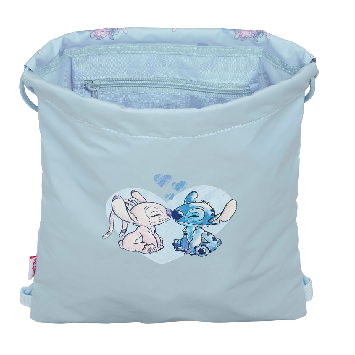 Backpack with Strings Lilo & Stitch Blue 26 x 34 x 1 cm