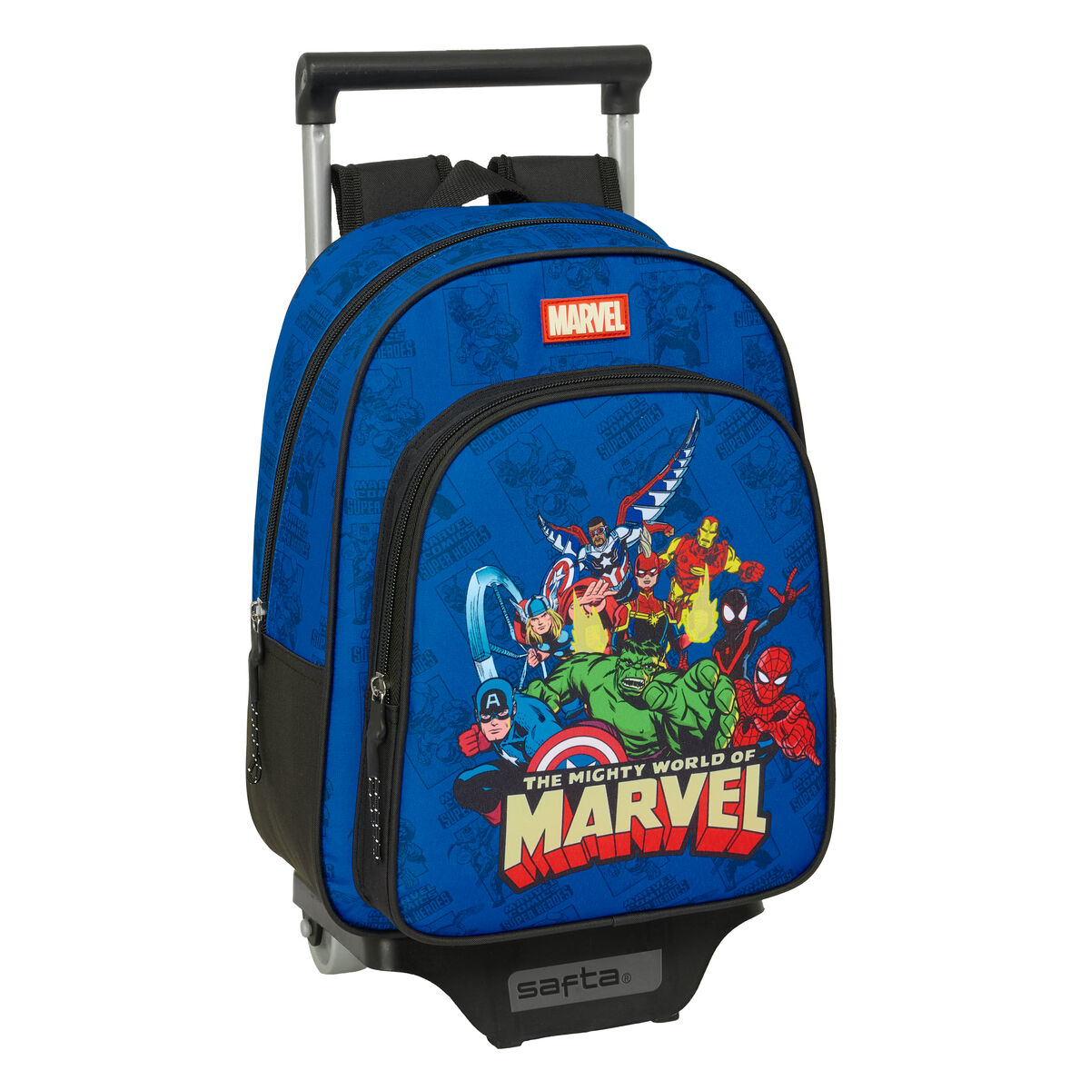 School Bag The Avengers Blue Black 27 x 10 x 67 cm 27 x 33 x 10 cm