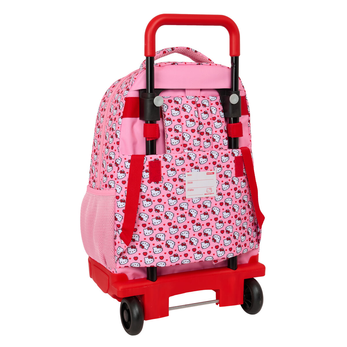 School Rucksack with Wheels Hello Kitty Pink 33 x 45 x 22 cm