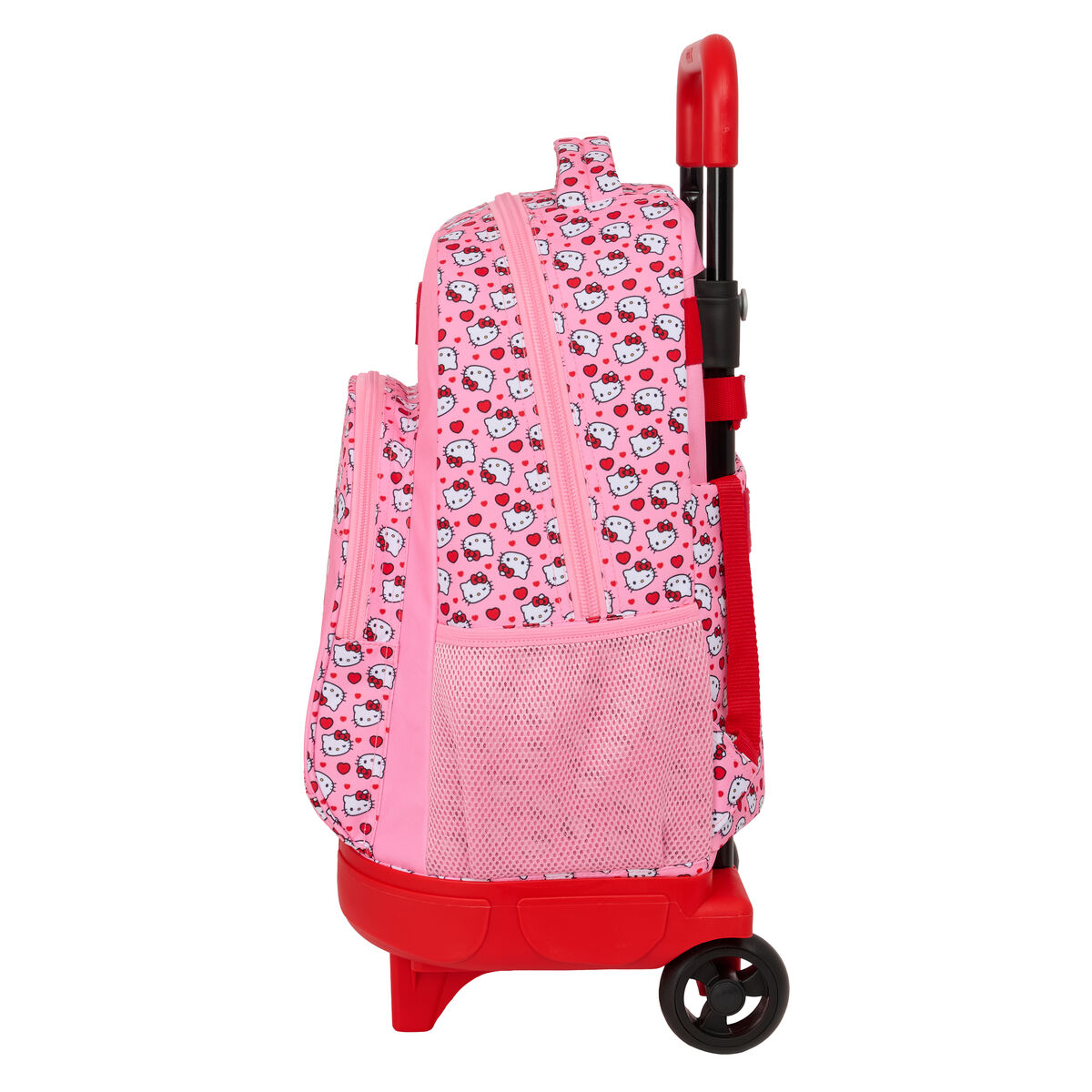 School Rucksack with Wheels Hello Kitty Pink 33 x 45 x 22 cm