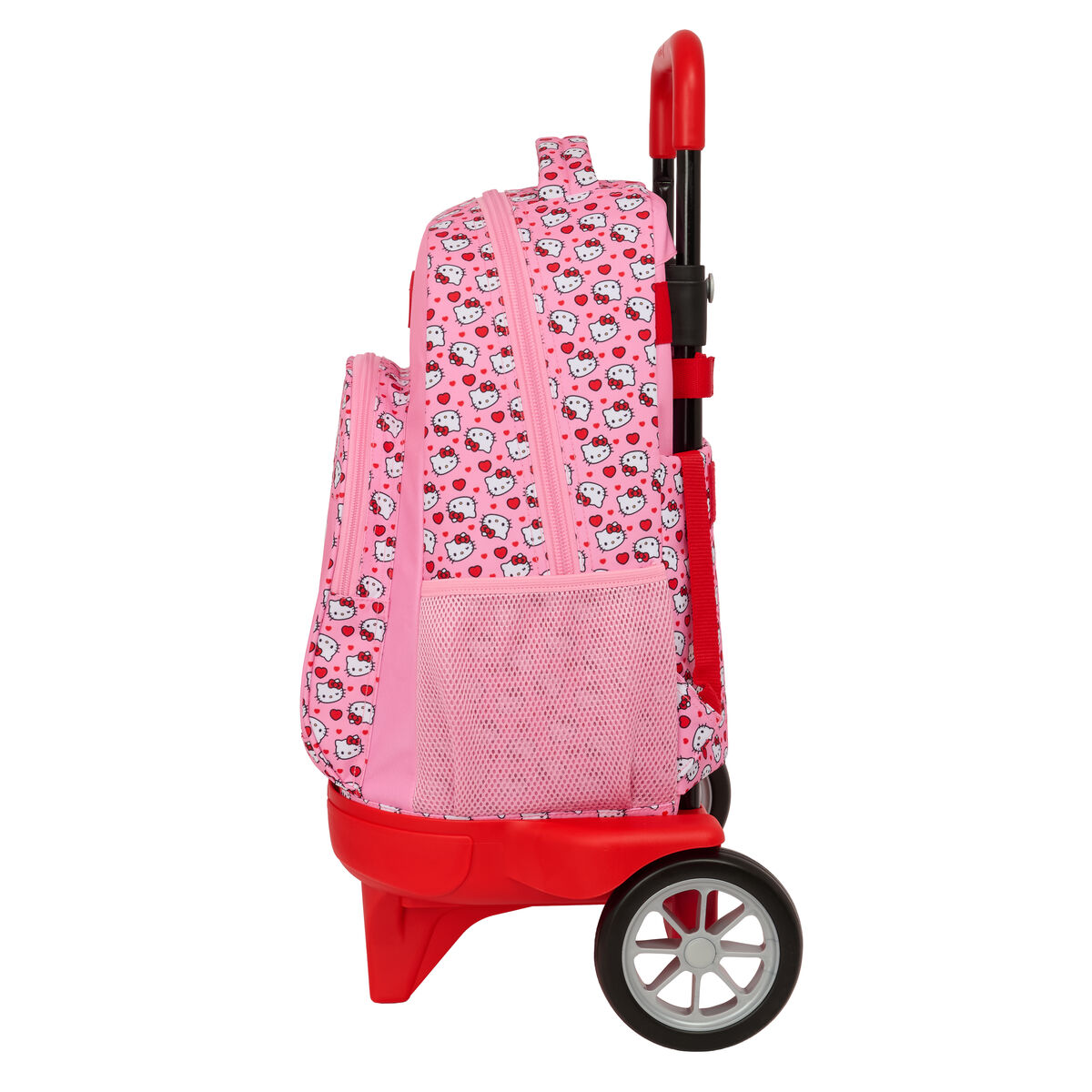 School Rucksack with Wheels Hello Kitty Pink 33 x 45 x 22 cm