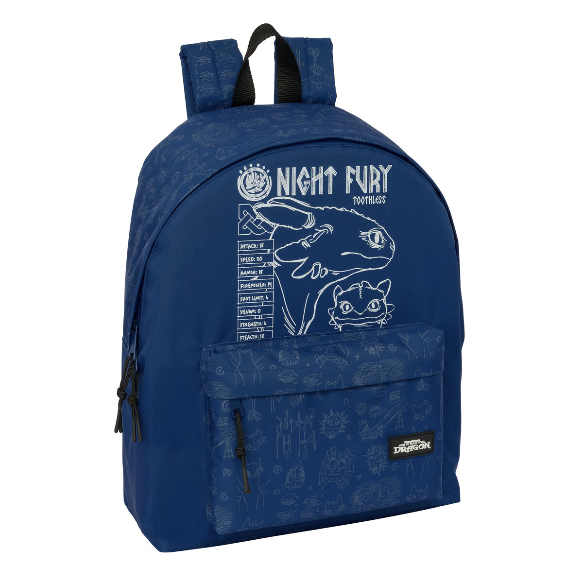 School Bag How to Train Your Dragon Dark blue 33 x 42 x 15 cm School Bag How to Train Your Dragon Dark blue 33 x 42 x 15 cm