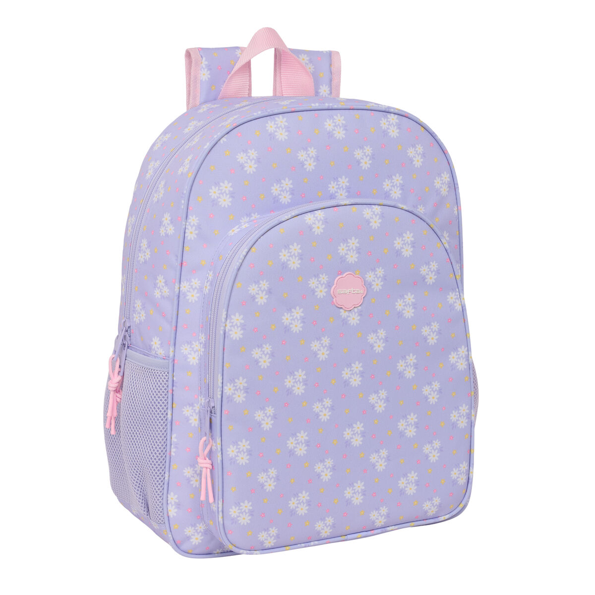 School Bag Safta Bouquet Pink Lilac 33 x 42 x 14 cm