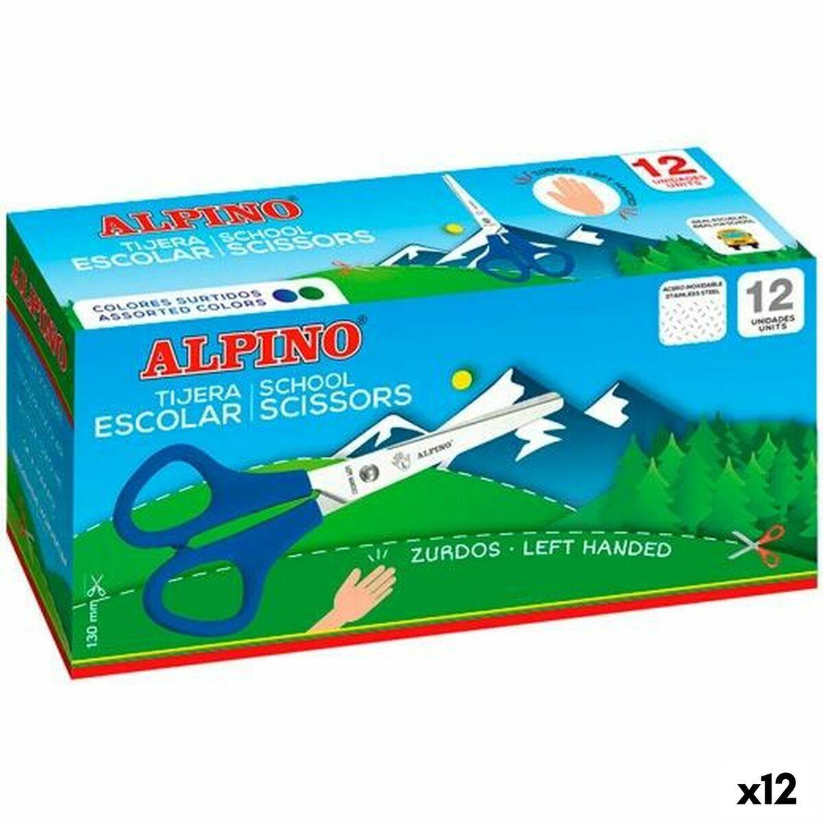 Scissors Alpino Stainless steel (12 Units) Scissors Alpino Stainless steel (12 Units)