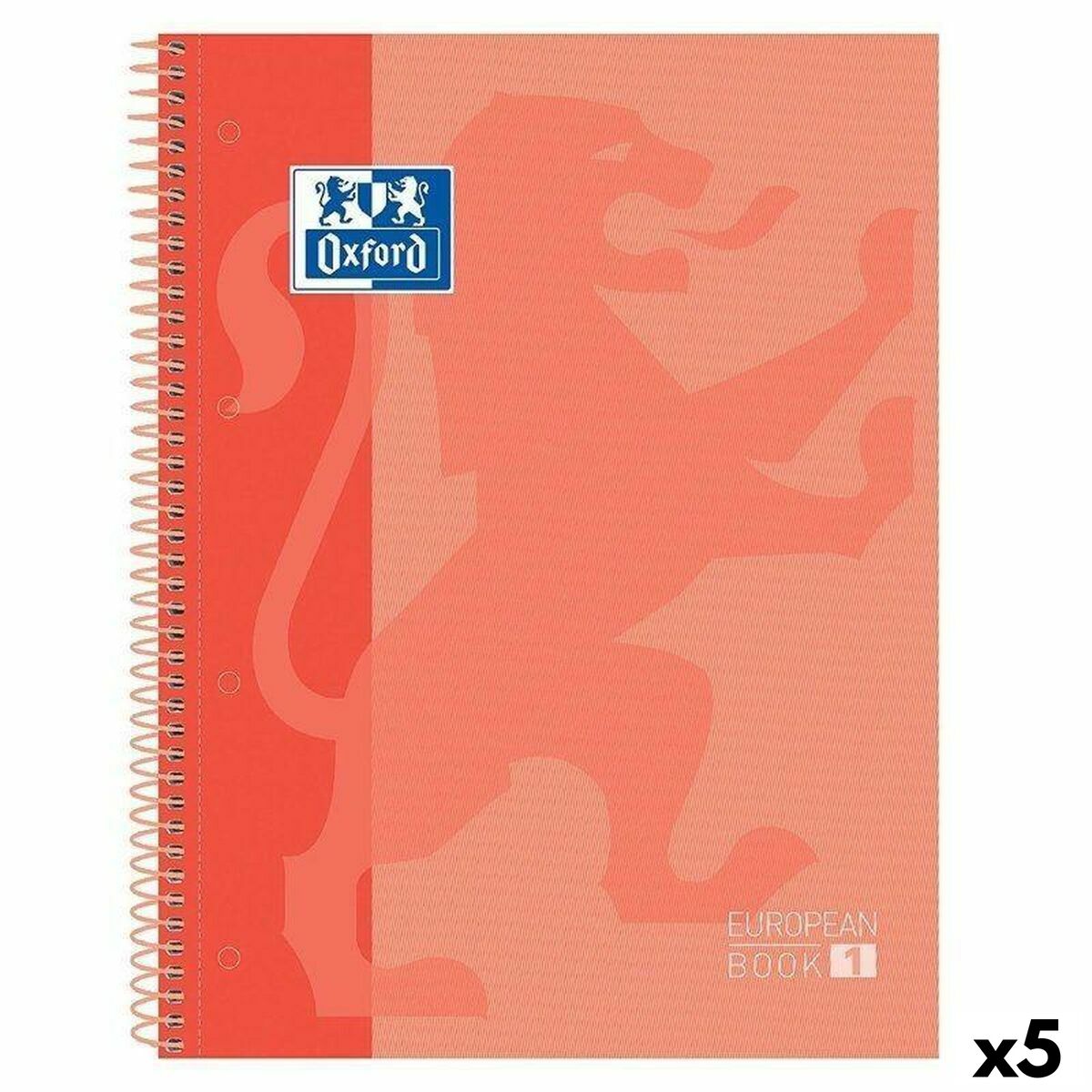 Book of Rings Oxford CLASSIC EUROPEANBOOK Peach A4 80 Sheets (5 Units) Book of Rings Oxford CLASSIC EUROPEANBOOK Peach A4 80 Sheets (5 Units)