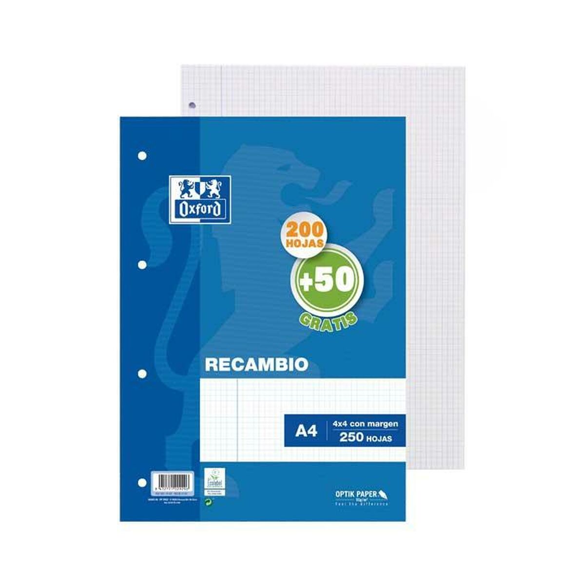 Notepad Oxford A4 250 Sheets (10 Units) Notepad Oxford A4 250 Sheets (10 Units)