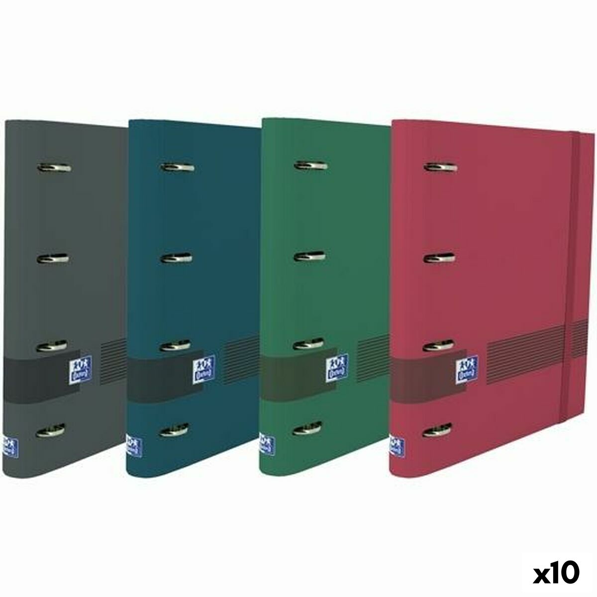 Ring binder Oxford EuropeanBinder A4+ (10 Units) Ring binder Oxford EuropeanBinder A4+ (10 Units)