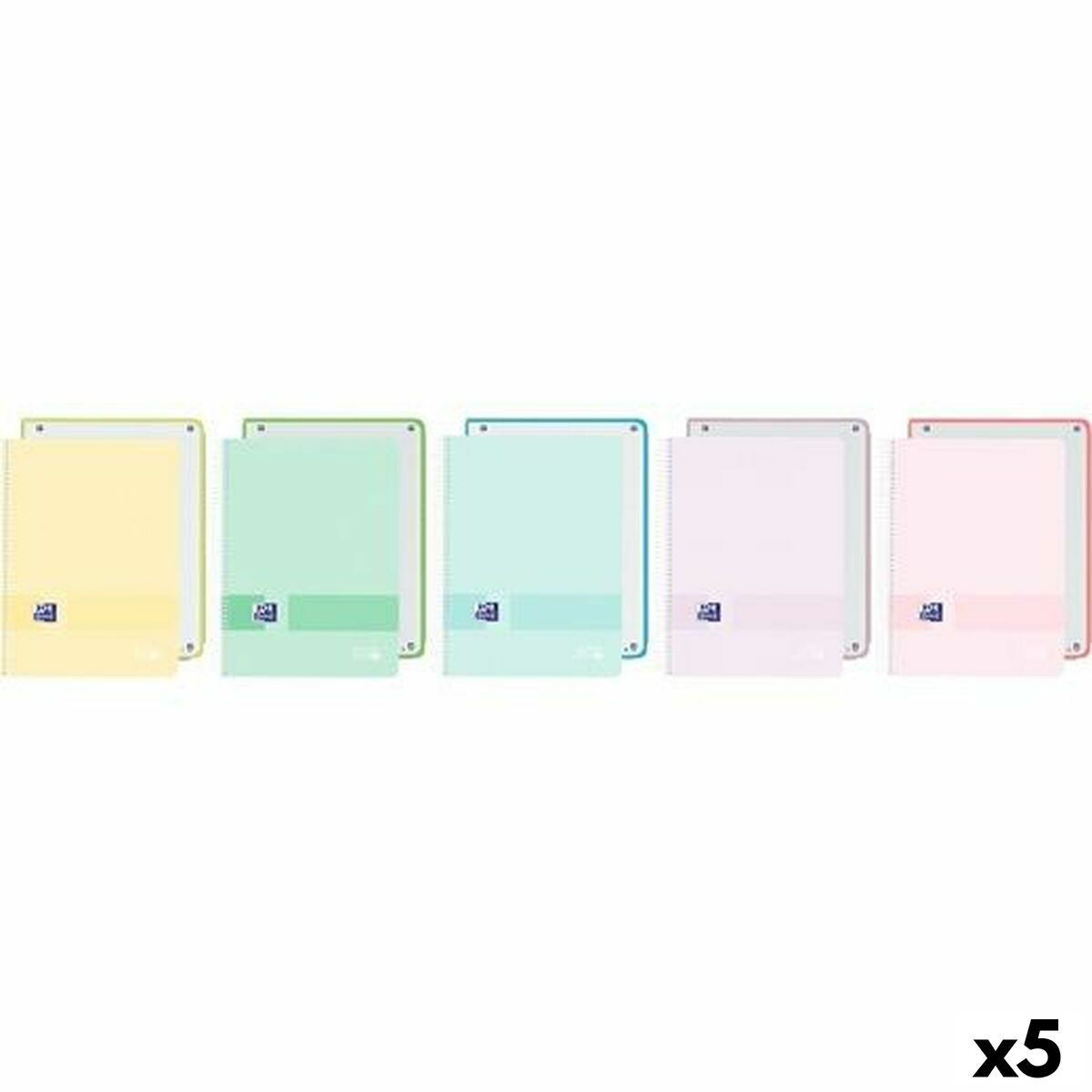 Book of Rings Oxford EUROPEANBOOK 1 LIVE&GO Multicolour A4 80 Sheets (5 Units)