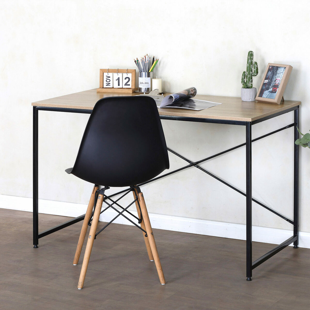 Desk Max Home Steel Melamin Particleboard 120 x 71 x 60 cm