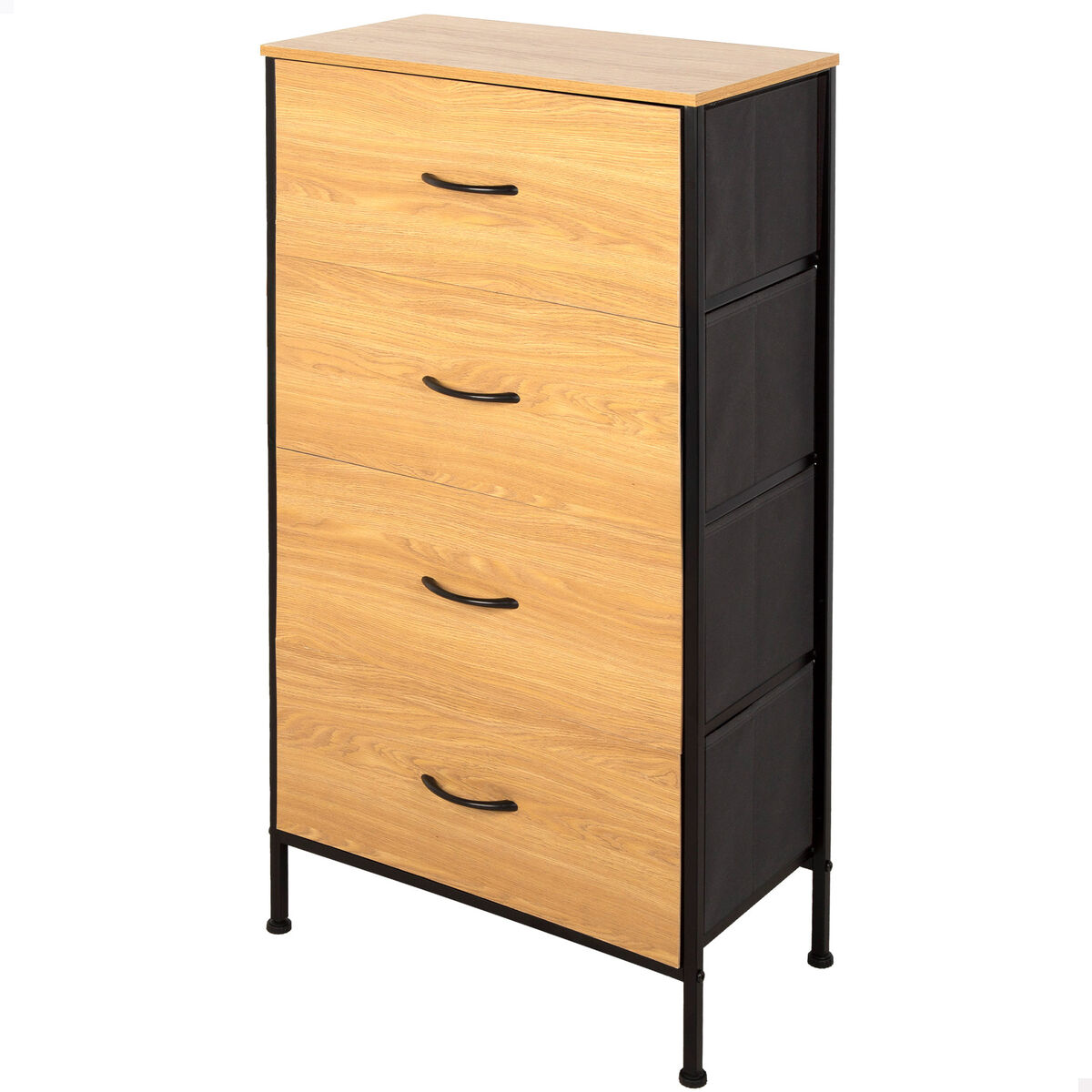 Chest of drawers Max Home Black Modern 55 X 100 X 30 CM Chest of drawers Max Home Black Modern 55 X 100 X 30 CM