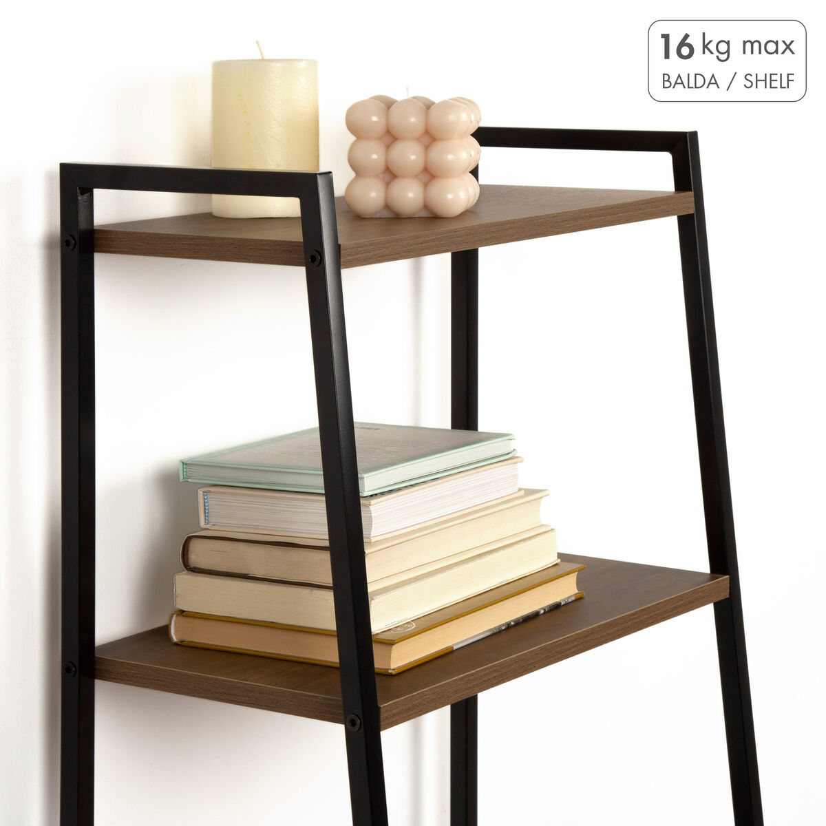 Shelves Max Home Iron MDF Wood 4 Shelves 43 X 90 X 30 CM