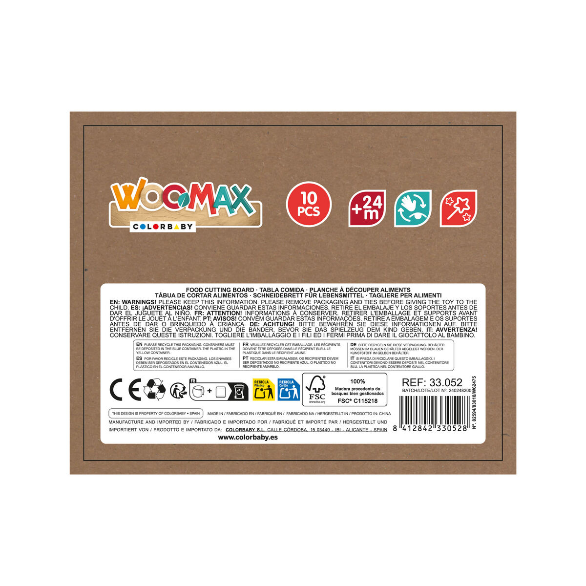 Wooden Game Colorbaby Wood 22 x 25 x 15 cm