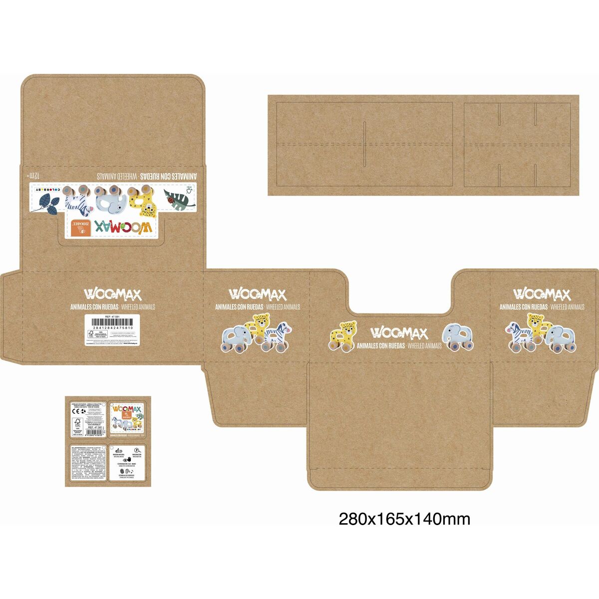 Pull-along toy Colorbaby 13 x 5 x 12,5 cm