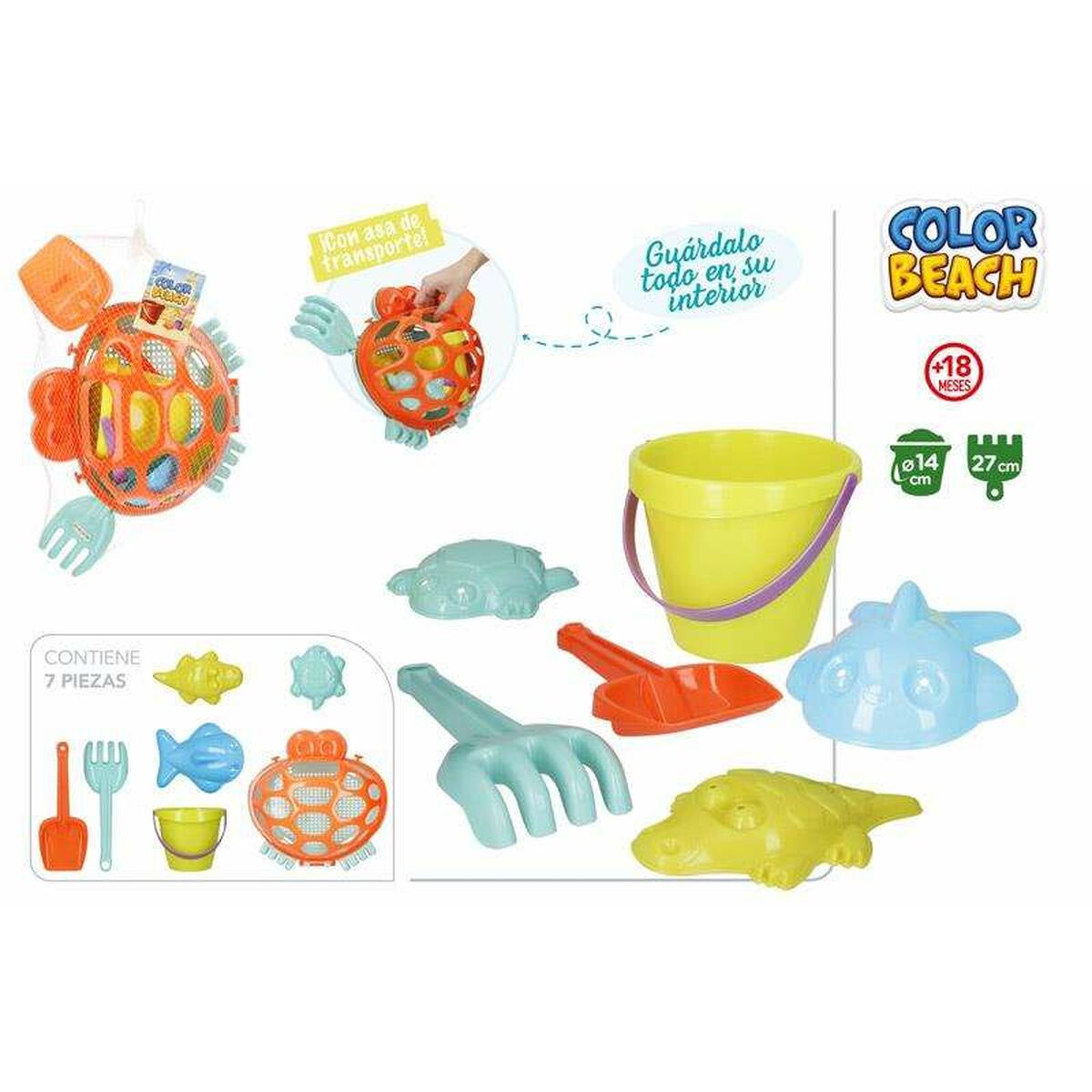 Beach toys set Colorbaby 14 cm
