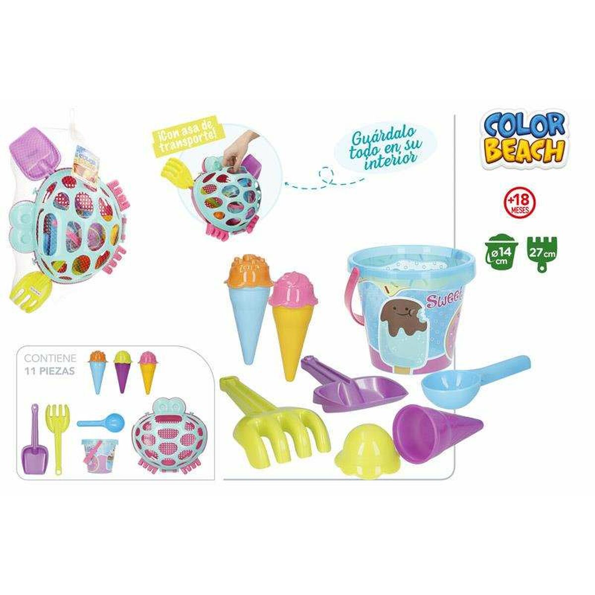 Beach toys set Colorbaby 14 cm