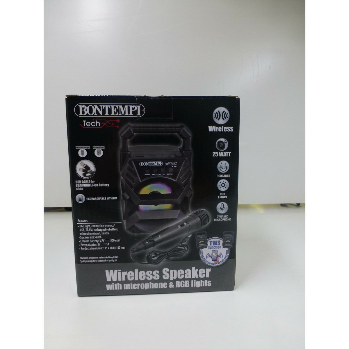 Bluetooth Speaker with Karaoke Microphone Colorbaby