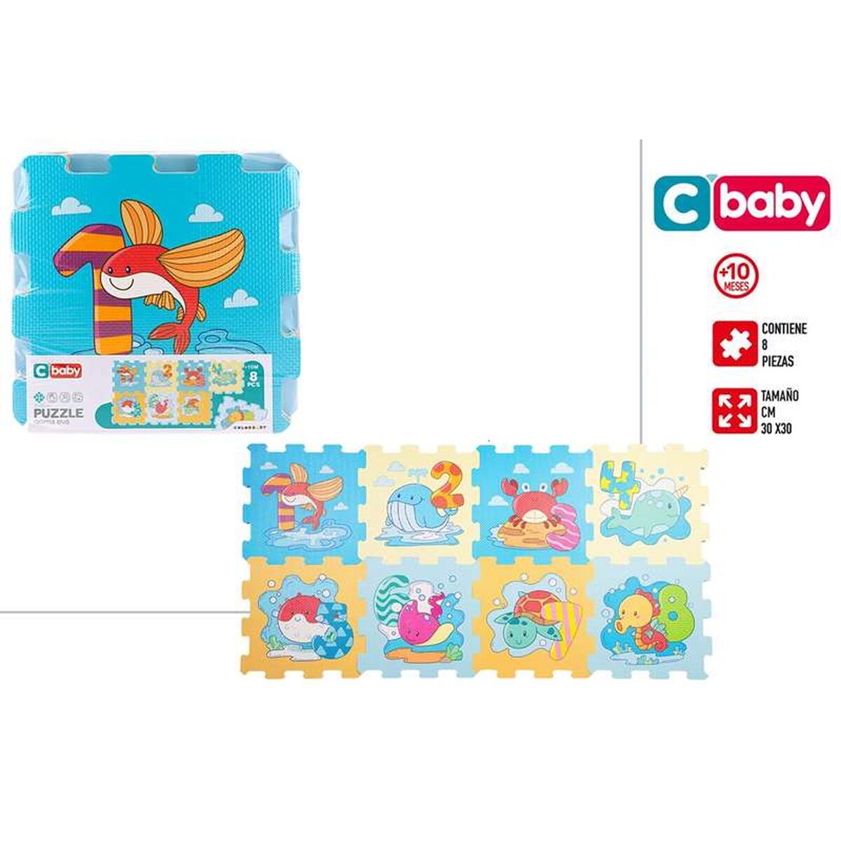 Play mat Colorbaby 8 Pieces