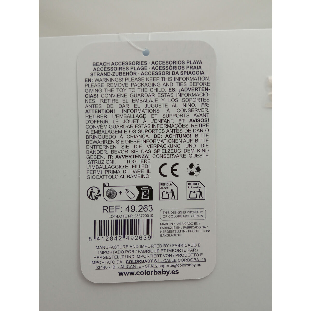 Beach toys set Colorbaby Barco