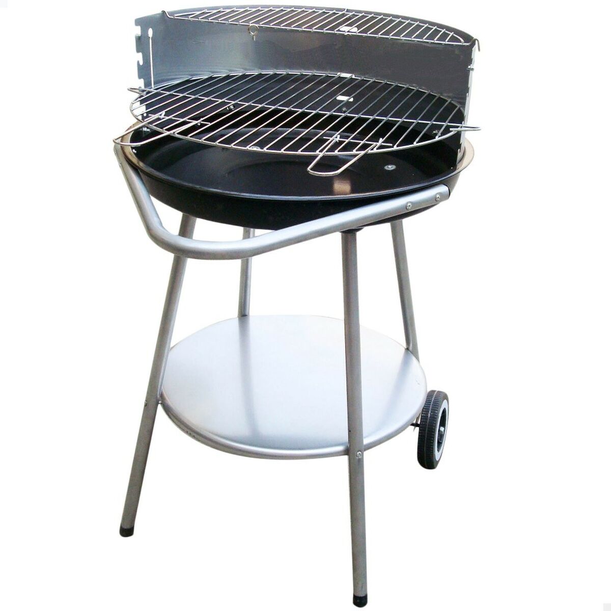 Coal Barbecue with Wheels Aktive Enamelled Metal 51 x 82 x 51 cm Black Coal Barbecue with Wheels Aktive Enamelled Metal 51 x 82 x 51 cm Black