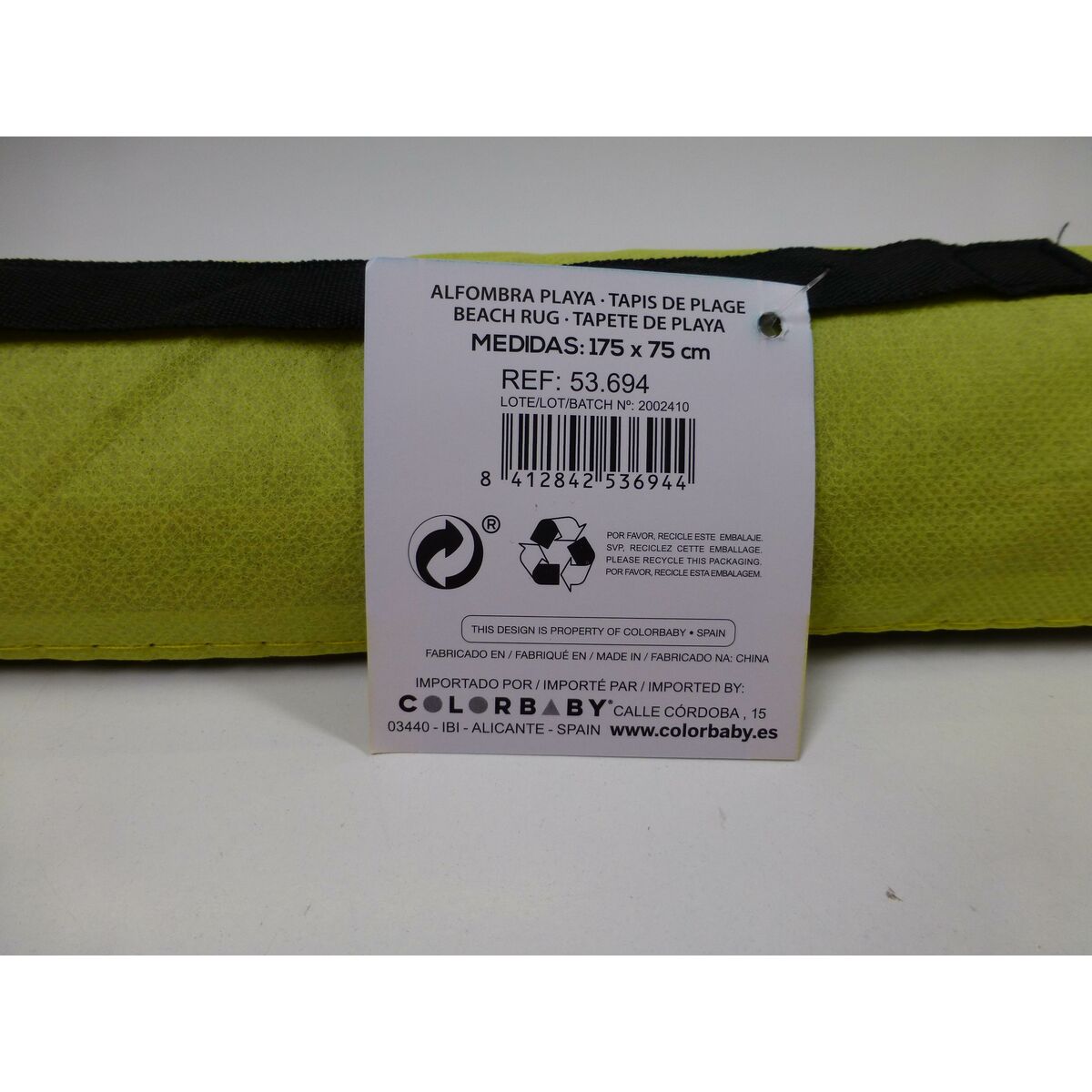 Beach mat Colorbaby Yellow Blue Red PVC 75 x 175 cm