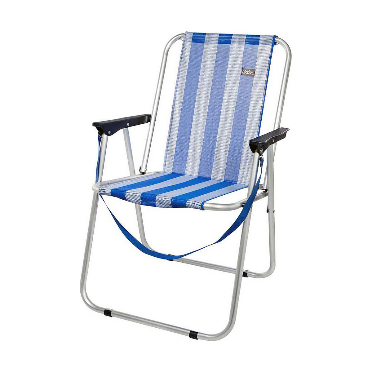 Folding Chair Aktive White Navy Blue 44 x 45 x 76 cm Sailor