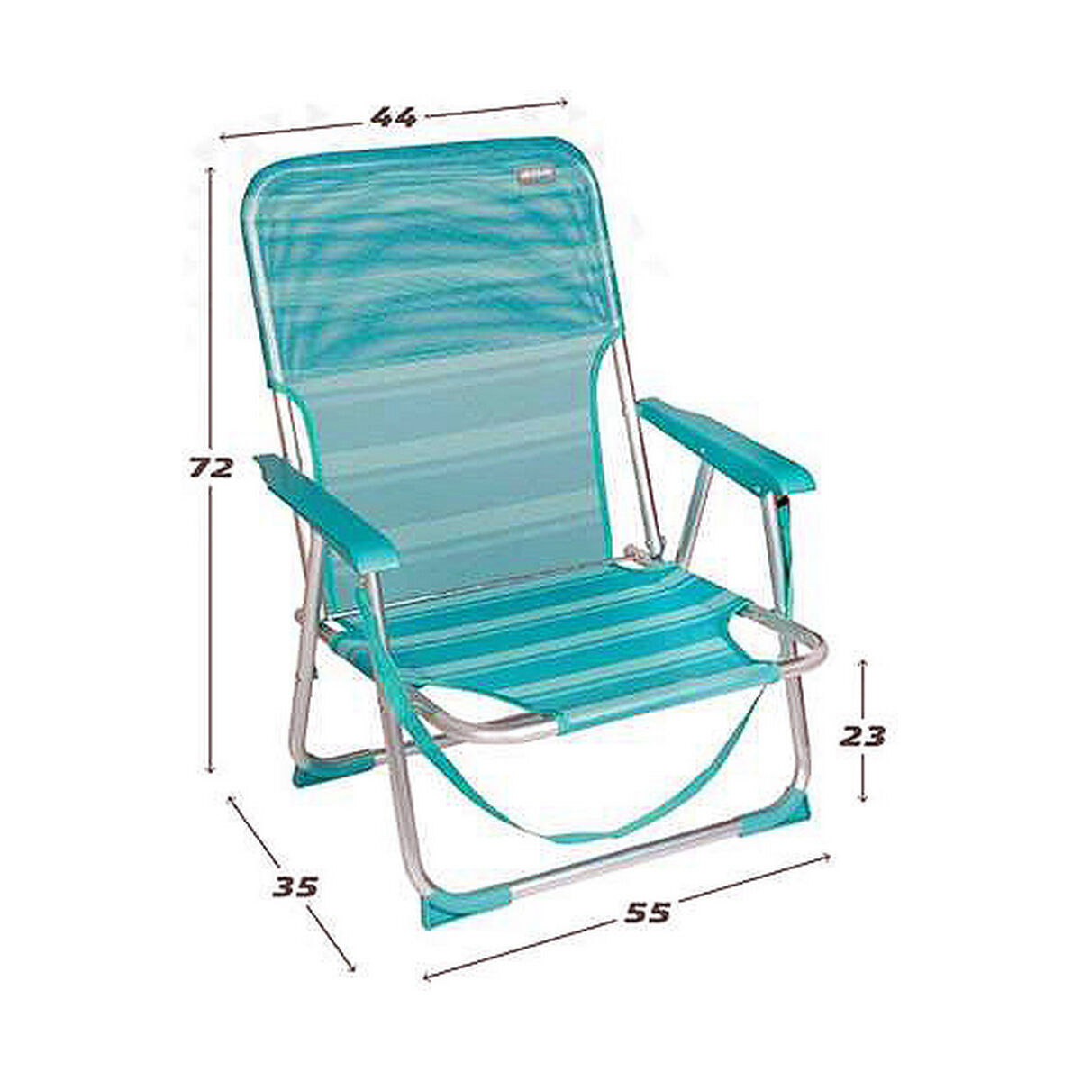 Beach Chair Aktive Turquoise 55 x 35 x 72 cm