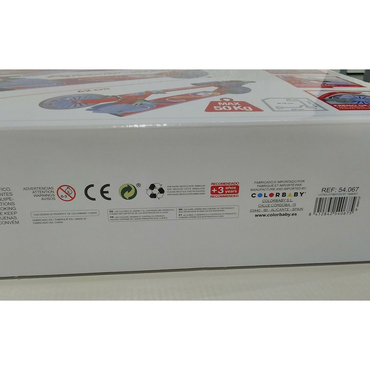 Scooter Colorbaby Red Aluminium Short handle (77 cm)