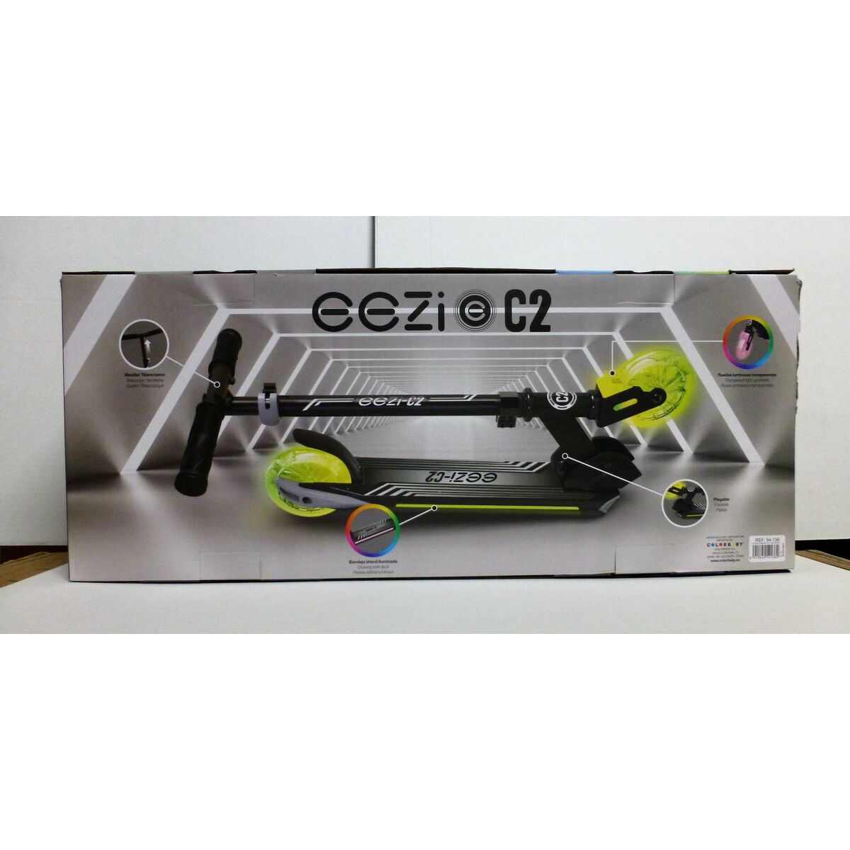 Scooter Colorbaby Polyurethane Aluminium Steel Black