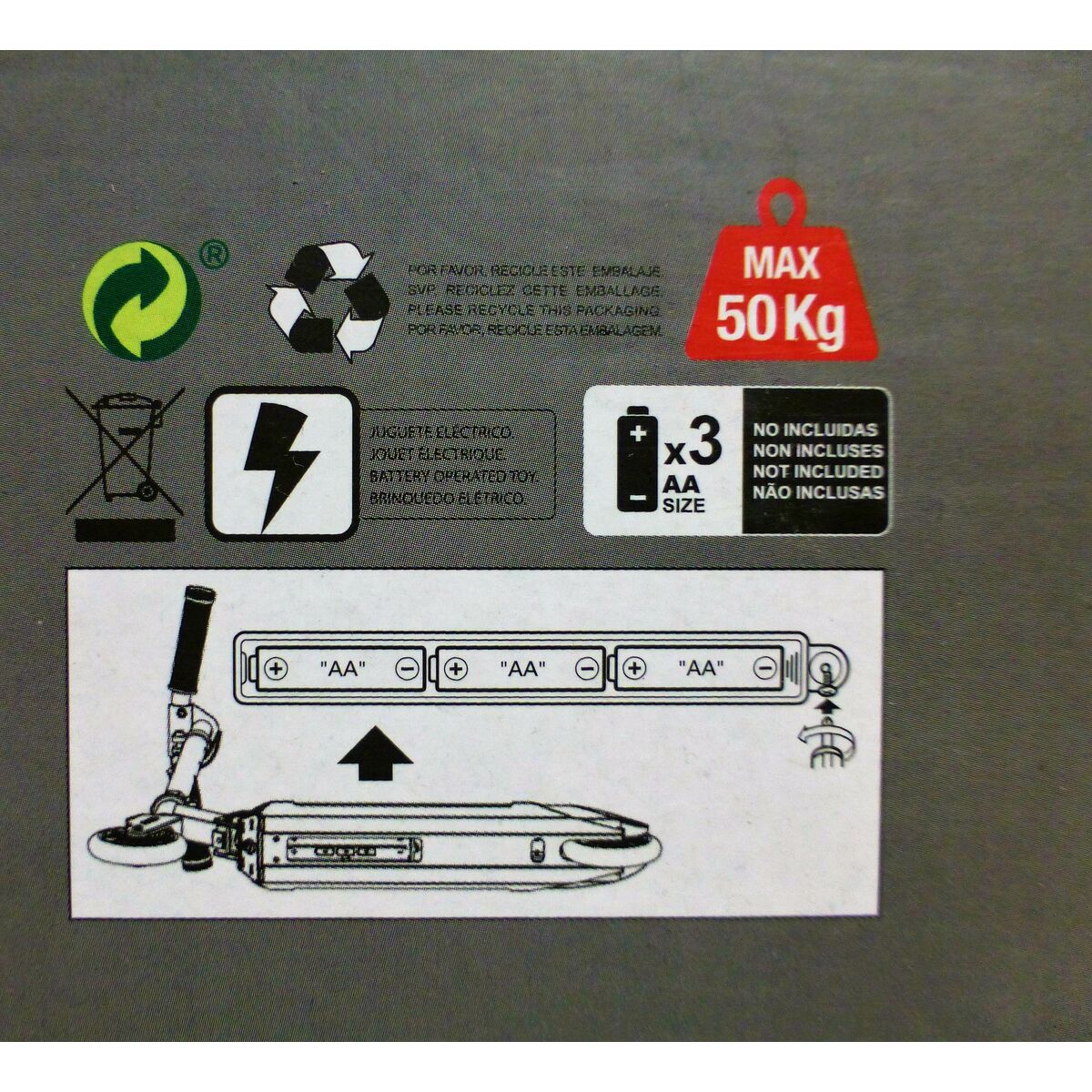 Scooter Colorbaby Polyurethane Aluminium Steel Black