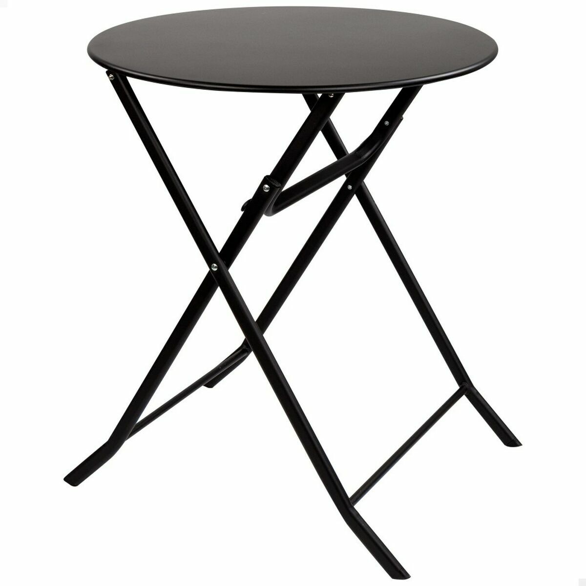 Folding Table Aktive Circular Black Steel 60 x 70 cm Folding Table Aktive Circular Black Steel 60 x 70 cm