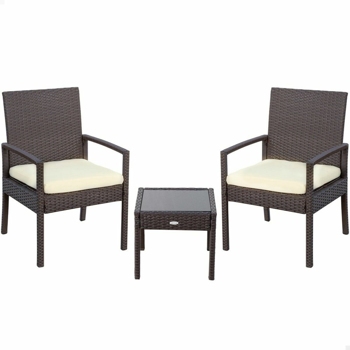 Table Set with 2 Armchairs Aktive 54,5 x 56 x 79 cm Table Set with 2 Armchairs Aktive 54,5 x 56 x 79 cm