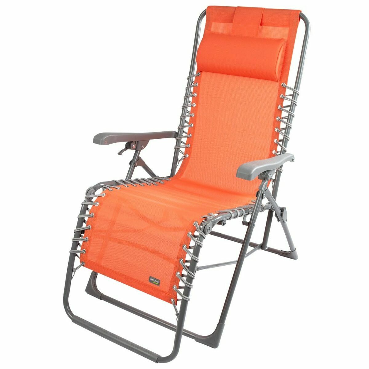 Sun-lounger Aktive Orange textilene 160 x 52 x 76 cm Sun-lounger Aktive Orange textilene 160 x 52 x 76 cm