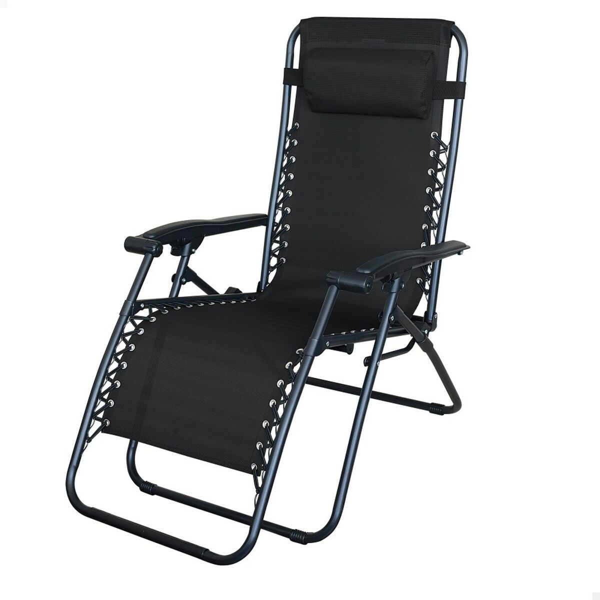 Sun-lounger Aktive Black 52 x 102 x 68 cm Sun-lounger Aktive Black 52 x 102 x 68 cm
