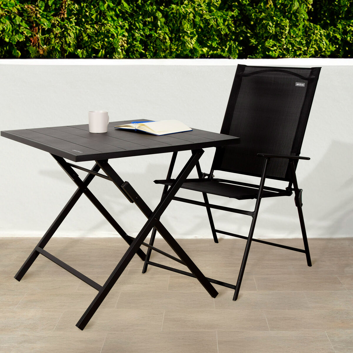 Table set with 2 chairs Aktive 75 x 70 x 75 cm (3 Pieces)