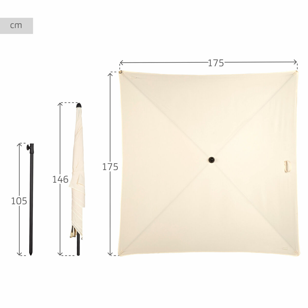 Sunshade Aktive Beige 175 x 240 x 175 cm