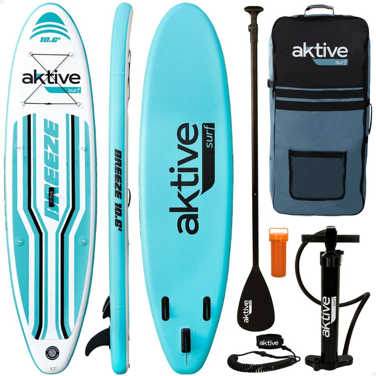Inflatable Paddle Surf Board with Accessories Aktive Blue Inflatable Paddle Surf Board with Accessories Aktive Blue