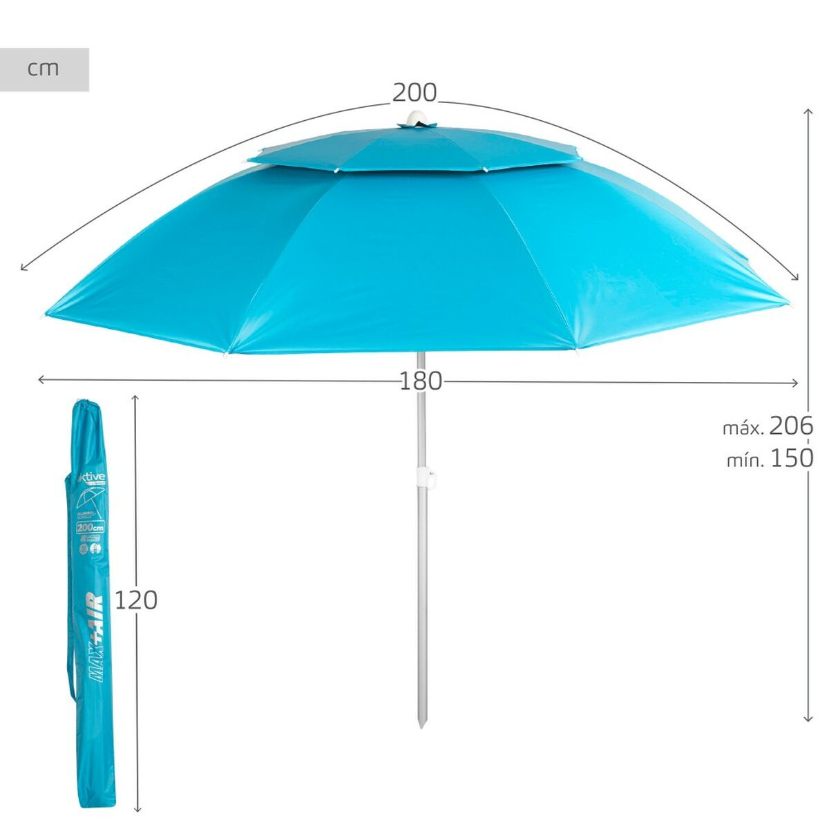 Umbrella Aktive 200 x 206 x 200 cm