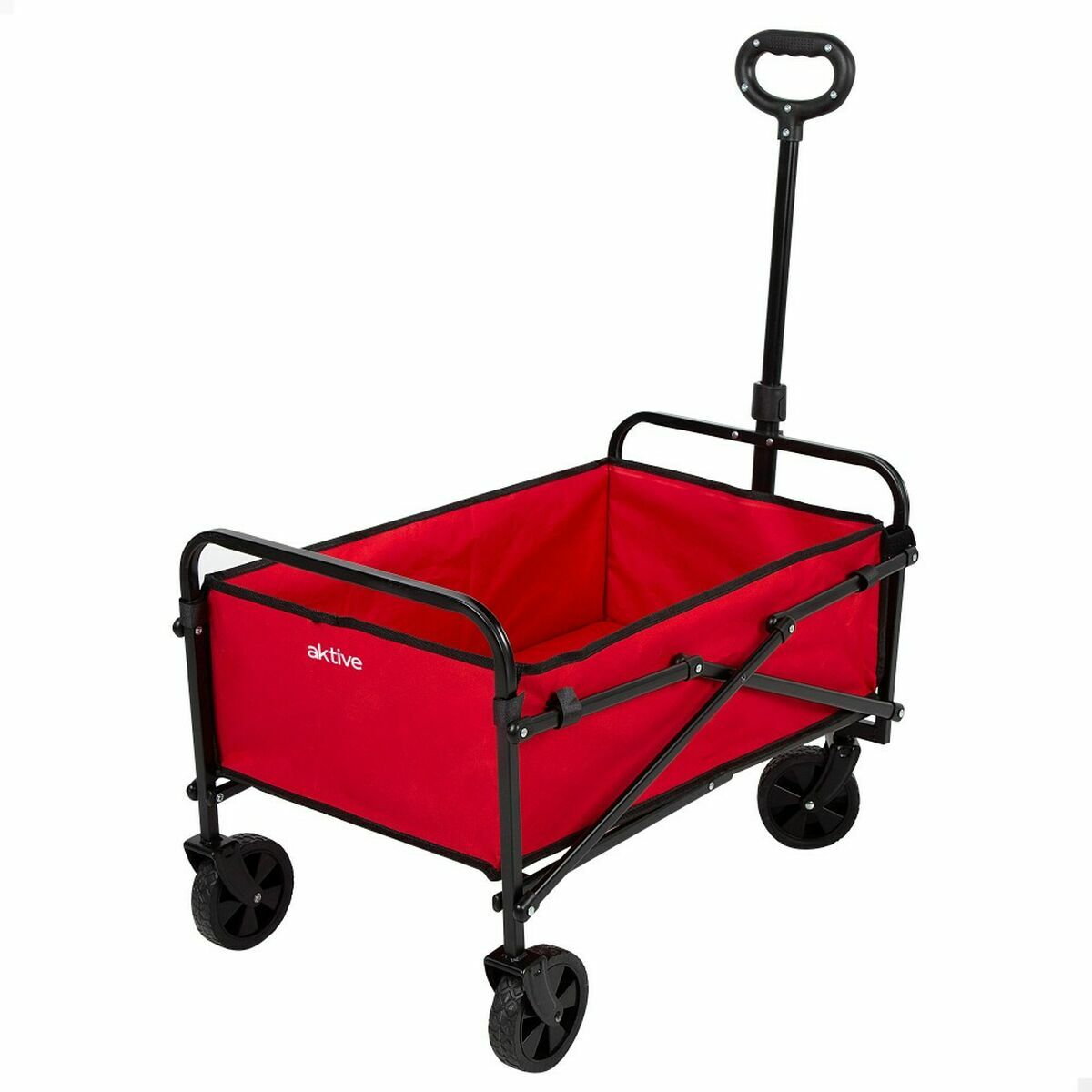 Multi-purpose Cart Aktive Red Polyester Steel 65 x 94 x 40 cm Foldable Beach Multi-purpose Cart Aktive Red Polyester Steel 65 x 94 x 40 cm Foldable Beach