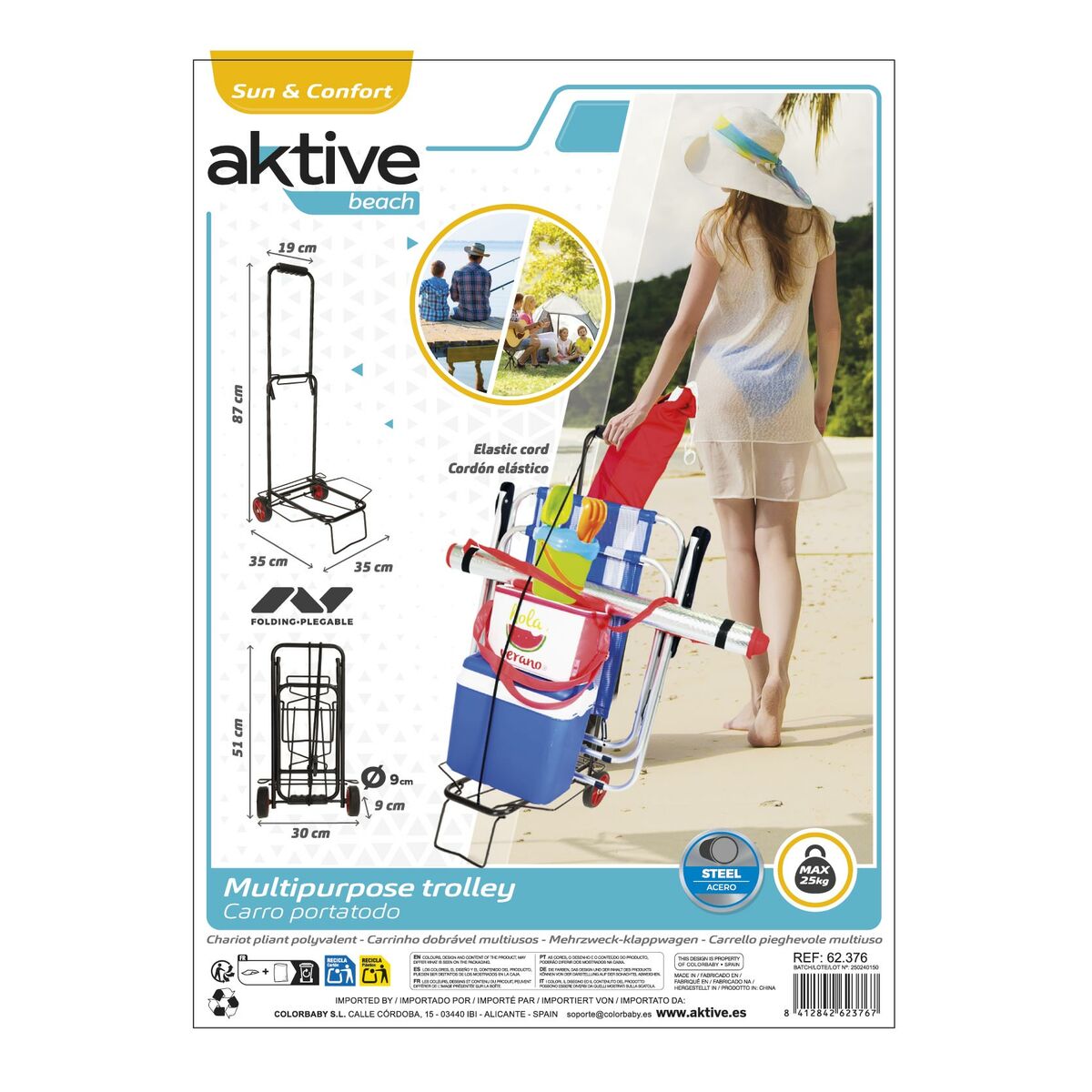 Multi-purpose Cart Aktive 35 x 35 x 87 cm