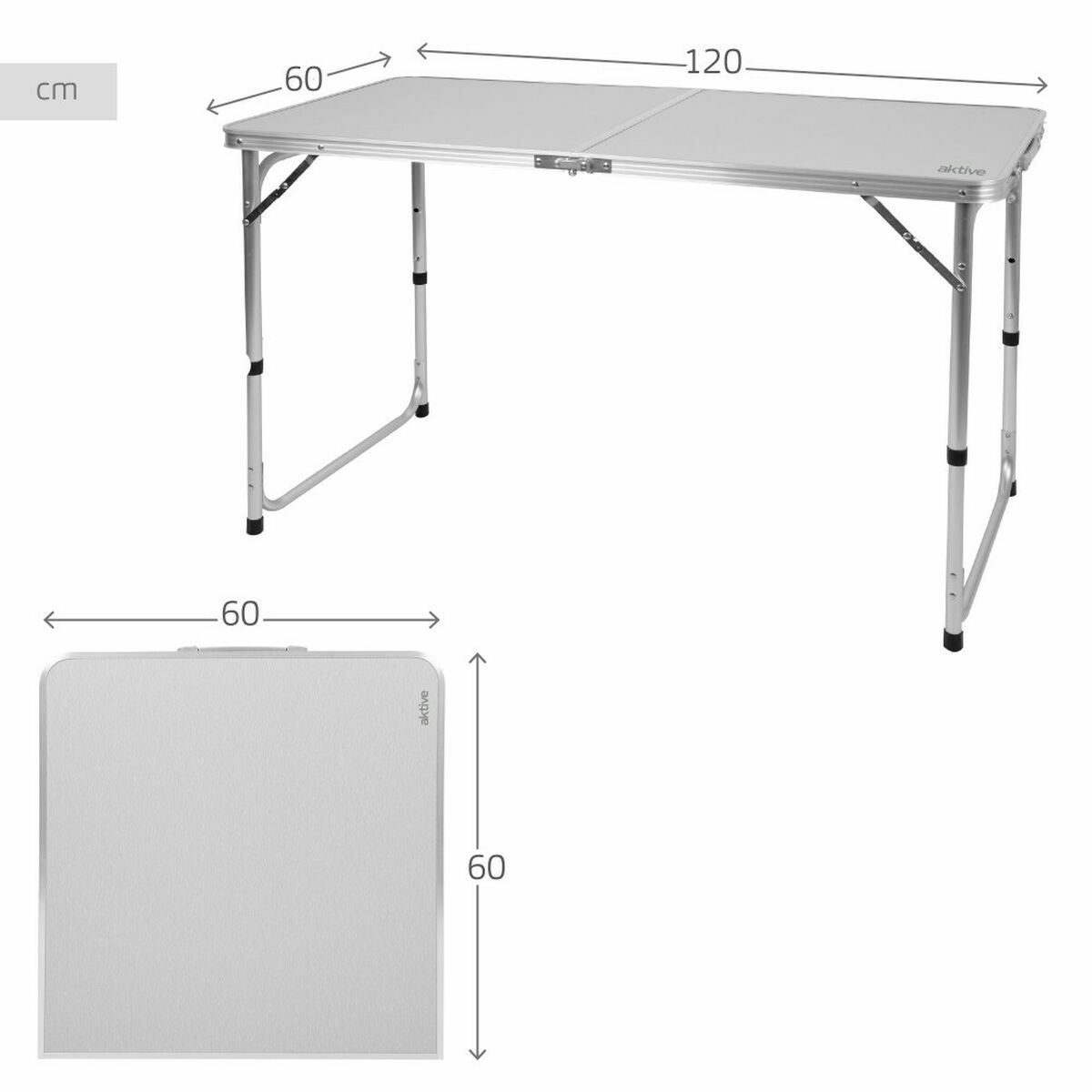 Folding Table Aktive 120 x 70 x 60 cm