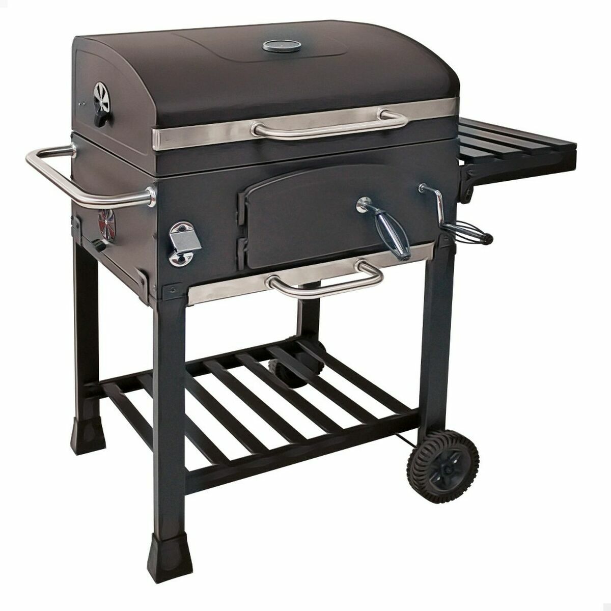 Coal Barbecue with Cover and Wheels Aktive 102 x 65 x 104 cm Coal Barbecue with Cover and Wheels Aktive 102 x 65 x 104 cm
