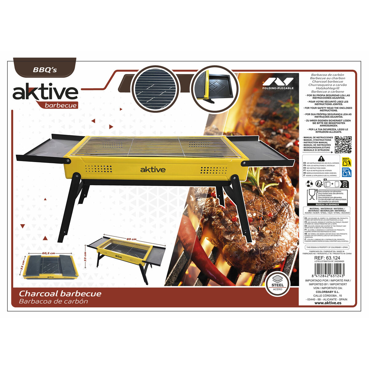 Barbecue Aktive 89 x 33 x 33 cm