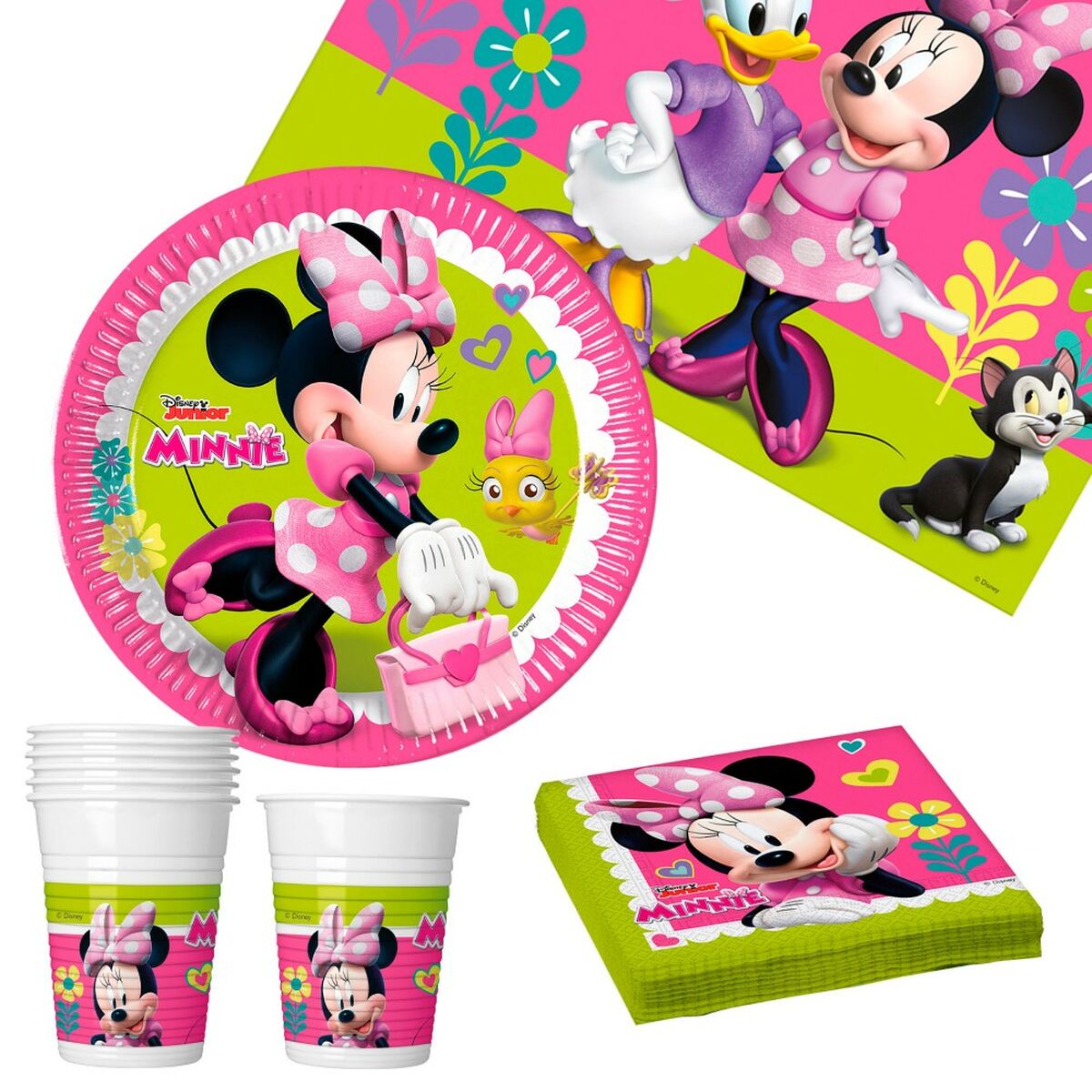 Party supply set Minnie Mouse 37 Pieces Party supply set Minnie Mouse 37 Pieces