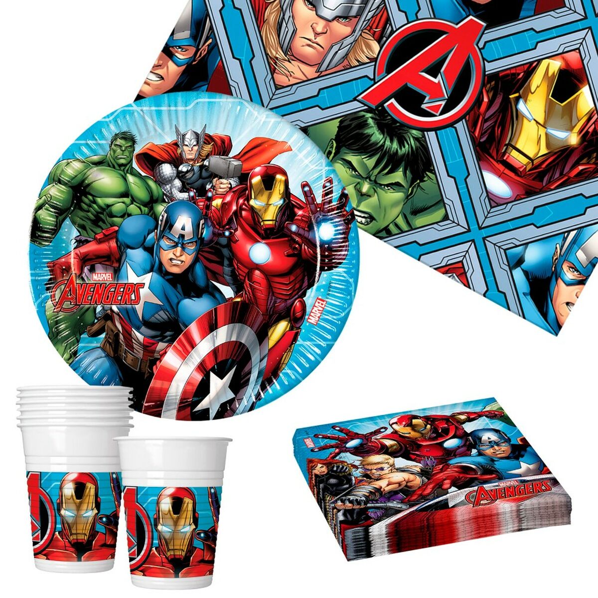 Party supply set The Avengers 37 Pieces Party supply set The Avengers 37 Pieces