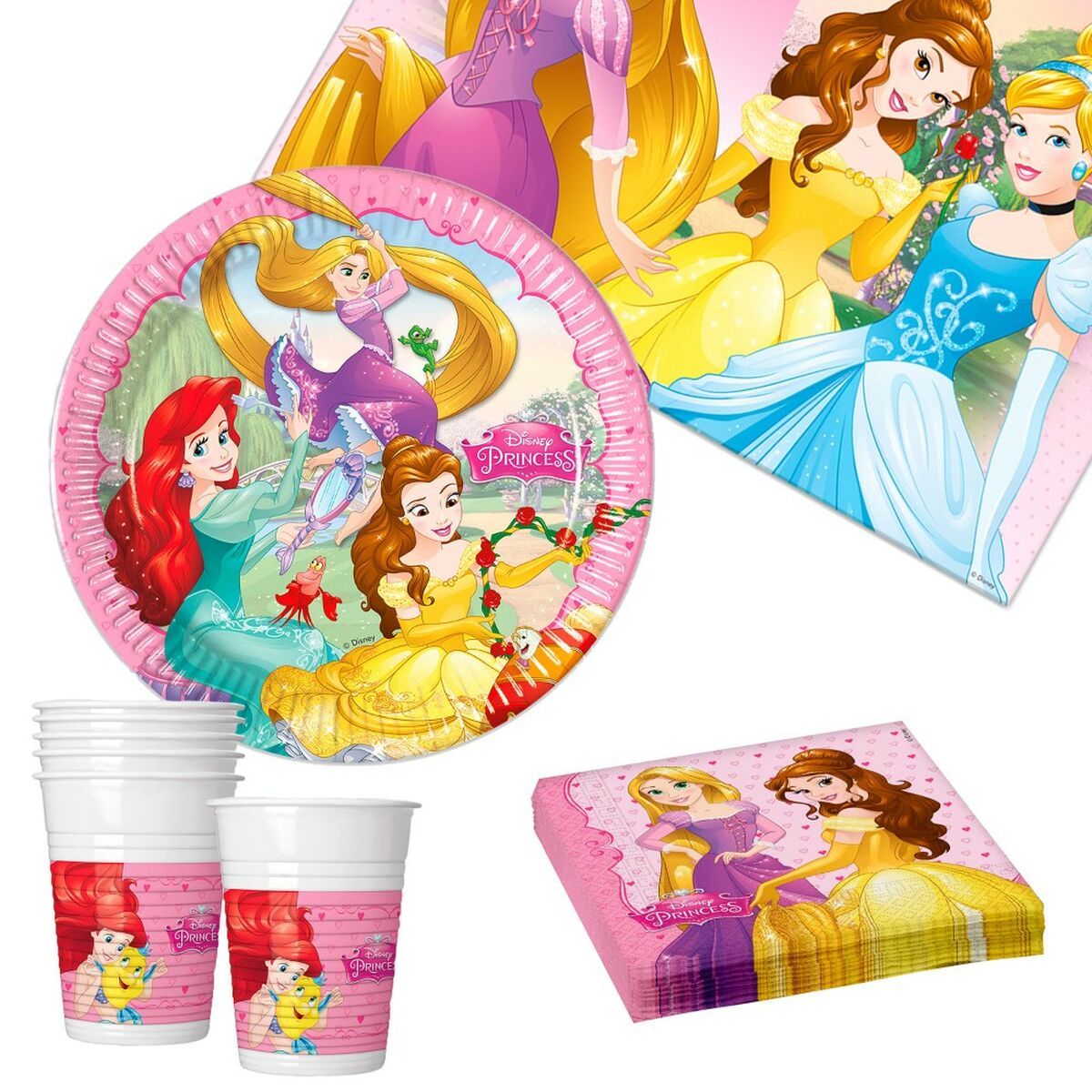 Party supply set Disney Princess 37 Pieces Party supply set Disney Princess 37 Pieces