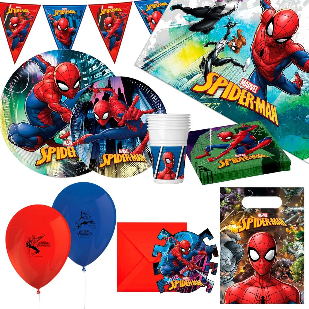 Party supply set Spider-Man 66 Pieces Party supply set Spider-Man 66 Pieces