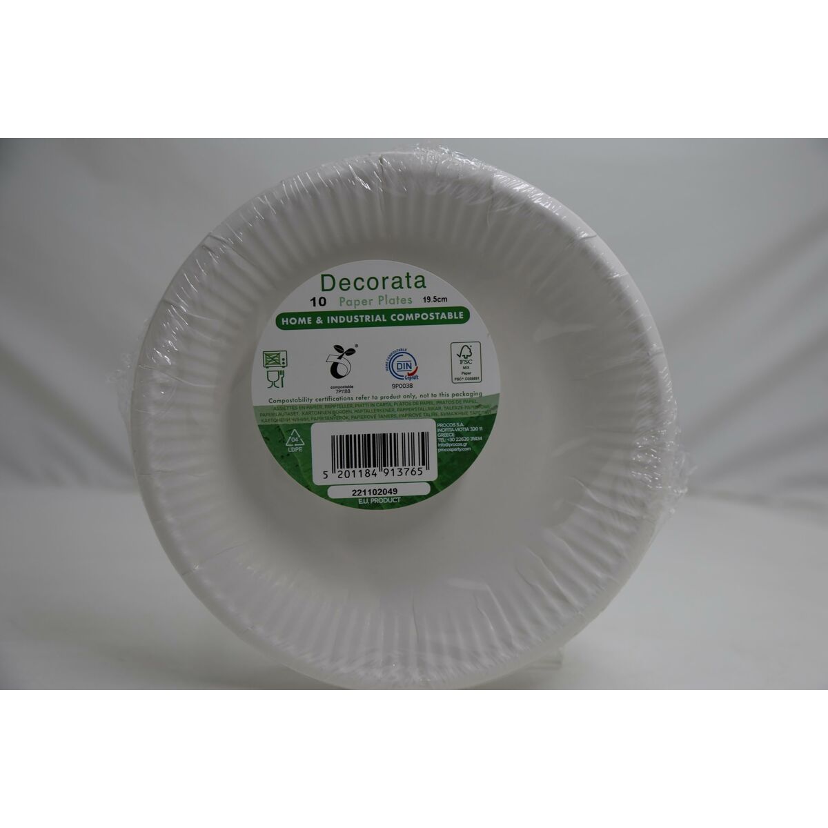 Party supply set Procos White (70 piezas)